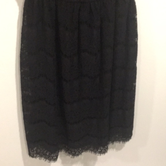 MONTEAU Cap Sleeve Lined Black Lace Dress Size S - Picture 5 of 12